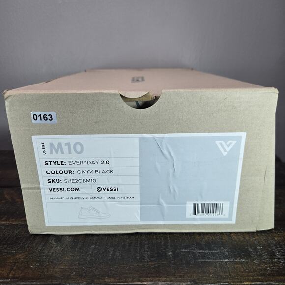 Vessi Everyday 2.0 Mens Size 10 Lace Up Waterproof Shoes Sneakers Black White - Picture 12 of 12